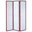Colby White And Brown Red 3-Panel Folding Floor Screen
