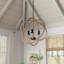 Lustre en forme de globe à 3 lumières de style bougie Asjad