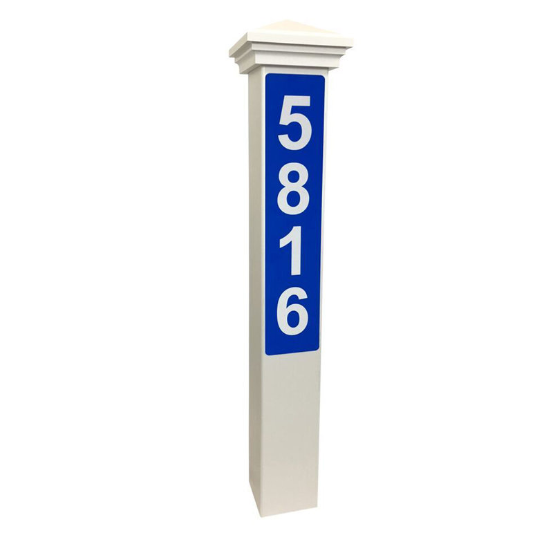 Marqueur d'adresse personnalisé, Bleu / Blanc, Oui