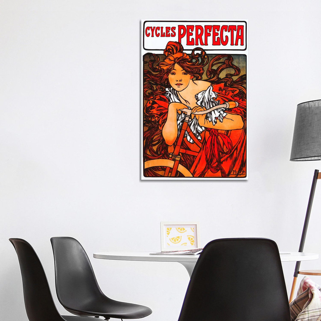 Cycles Perfecta by Alphonse Mucha - Wrapped Canvas Print