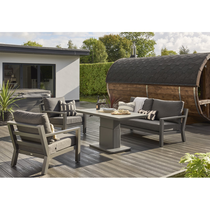 Timber Metal 4 - Person Seating Group with Cushions