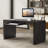 Kaybri Aranza 60”W Solid Wood Base Fluted Desk with Cable Management and Power Outlets-185868859