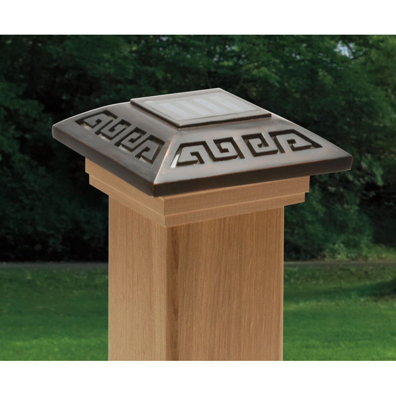 Labyrinth Solar Post Cap, Cedar