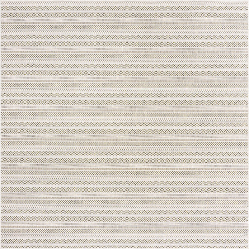 Striped Indoor / Outdoor Rug, Square 7'10"