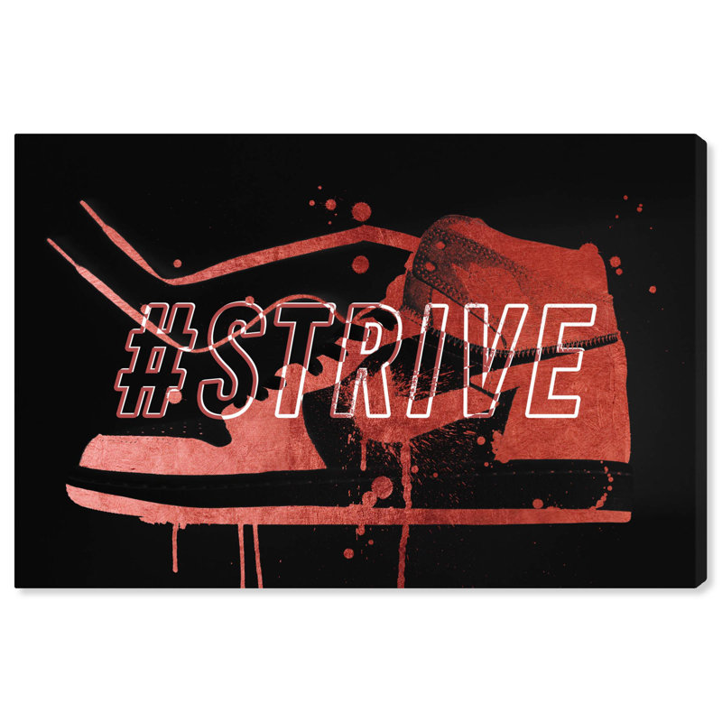 Red Strive Sneaker Canvas Art Print, 24" x 36"