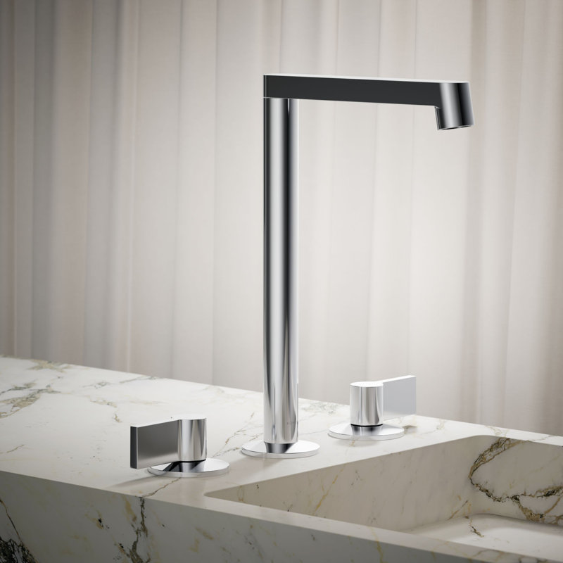 Components Tallbathroom Sink Spout with Row Design, Polished Chrome