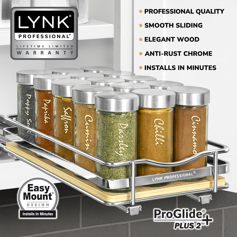 LYNK PROFESSIONAL Élite Pull Out Spice Rack Organizer for Cabinet