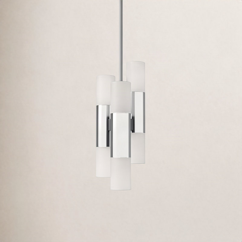 Otto 6 - Light Cylinder Chandelier, Polished Nickel