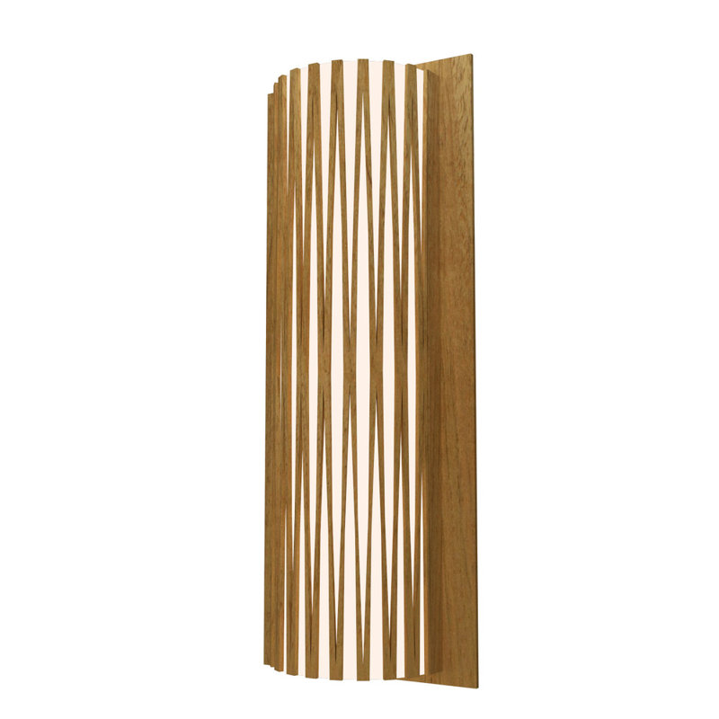 Living Hinges Manufactured Wood Flush Mounted Sconce, Louro Freijó