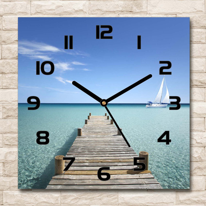 Ibes Glass Wall Clock, Black