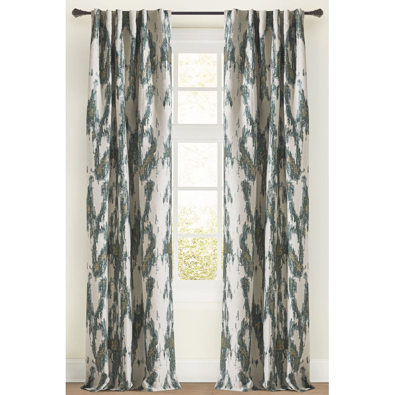 Whitney Room Darkening Curtain, 50" W x 118" L, Jade