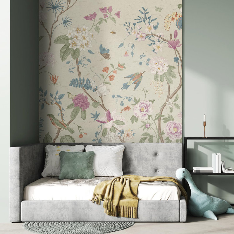 Bordure florale pelez et collez, L 48 po x l 48 po