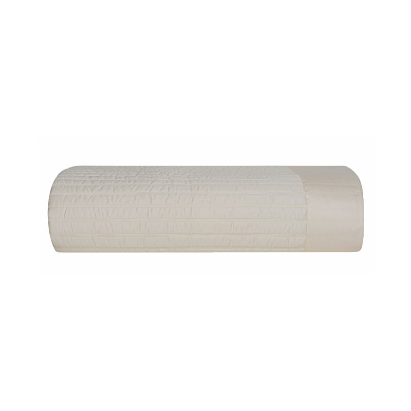 Monroe Quilt, Queen Quilted Coverlet, Latte