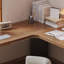 Bureau d'écriture en L en bois massif brun noisette-1619870396-1619870397
