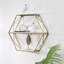 Rangement mural décoratif à 3 niveaux pour décoration intérieure - Décoration murale suspendue moderne pour la cuisine, le bureau ou la chambre à coucher - Doré-124007975