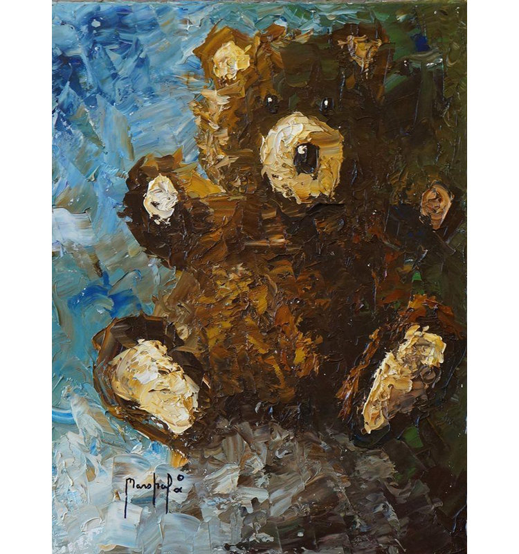 Art sur toile tendu par Lark Manor ™ Foster, Joseph Marshal, Teddy Bear, H 24 po x l 19 po