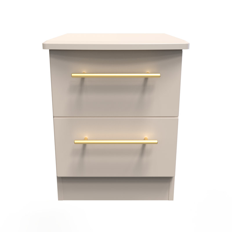 Fully Assembled Esabella 2 - Drawer Nightstand, kashmir Matt