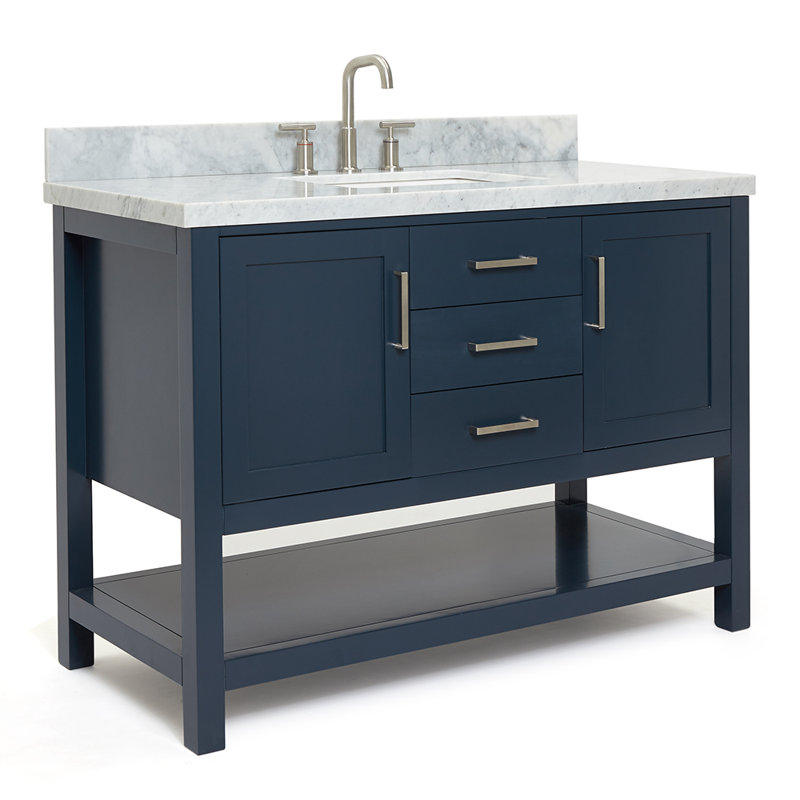 Abby Single Bathroom Vanity Set, 49", Midnight Blue