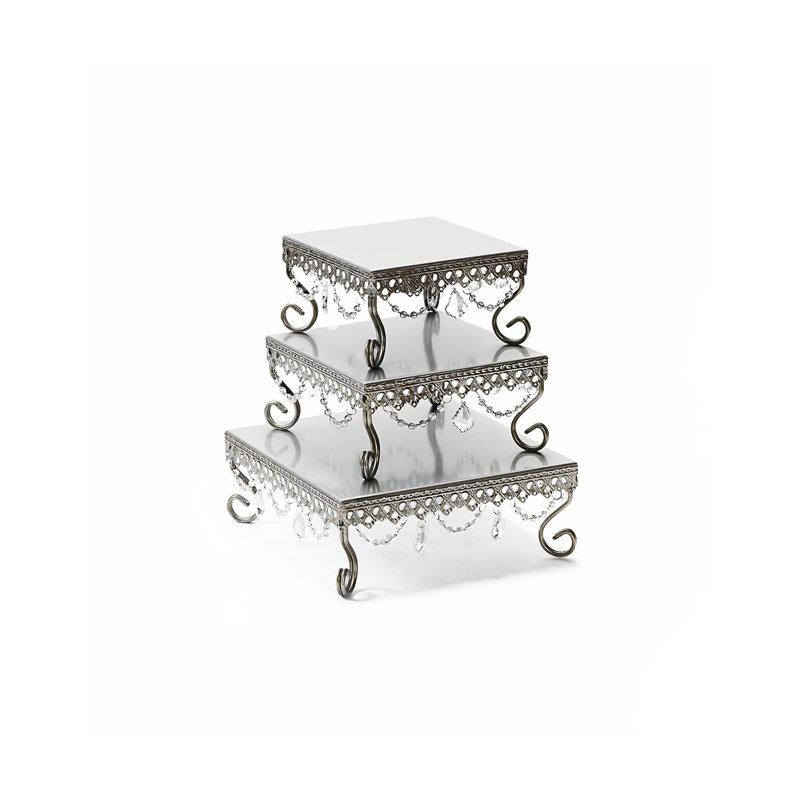 Présentoir à gâteaux 3 pièces Putney, Argent