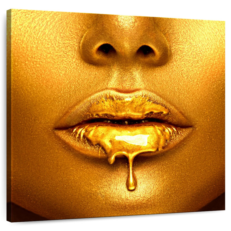 Shuttleworth Luscious Gold Lips, 30" H x 30" W