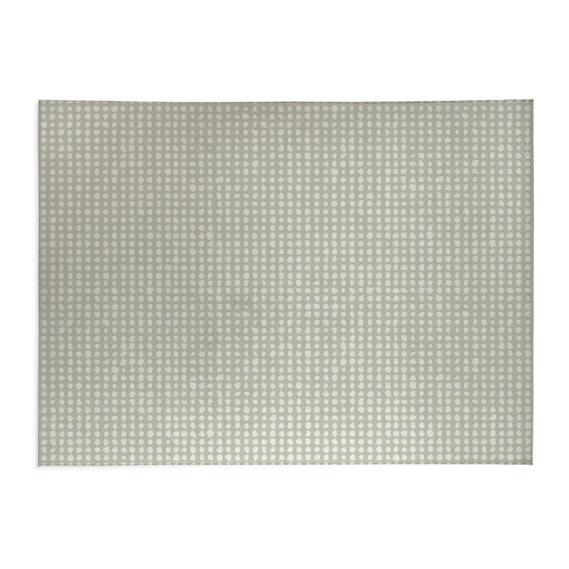 Tapis de cuisine anti-dérapant léger Grunge Row, Vert clair, Rectangle 4pi x 6 pi