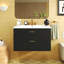 Meuble-lavabo mural avec lavabo en résine et 2 tiroirs-1352947728