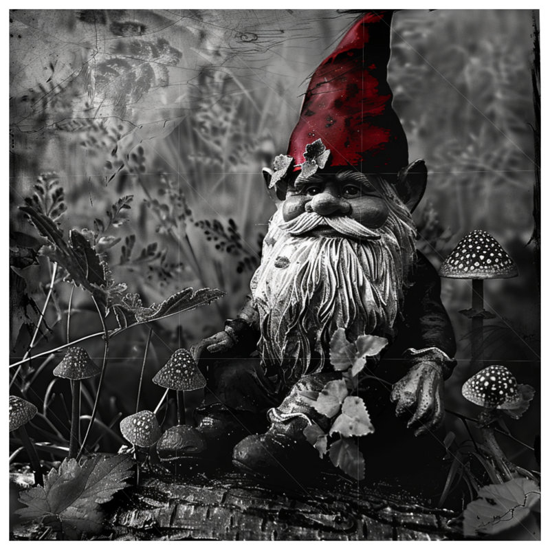 Gnome Bedding Decor Comforter Rustic, King