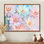 Morning Dew of Pastel Color Cactus Flowers I - Floral Cactus Wall Art Living Room