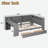 Wood Daybed With Storage Shelves, 2 Drawers, Charging Station, Led, Desk And Upholstered Headboard-474995506-474995502