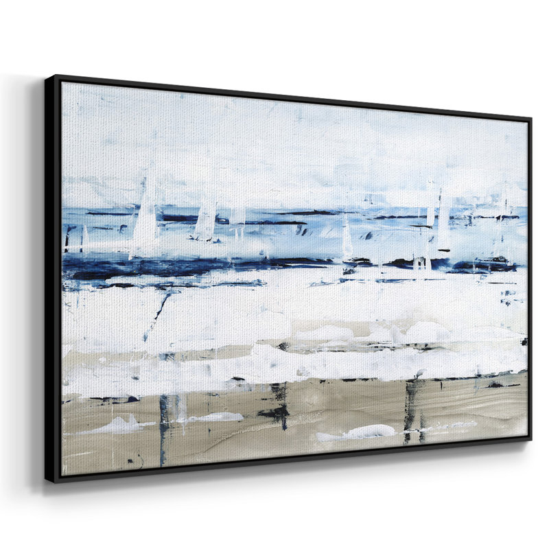 Toile encadrée de qualité supérieure Sea Gaze II - prête à être accrochée, H 25 po x l 37 po x P 2 po