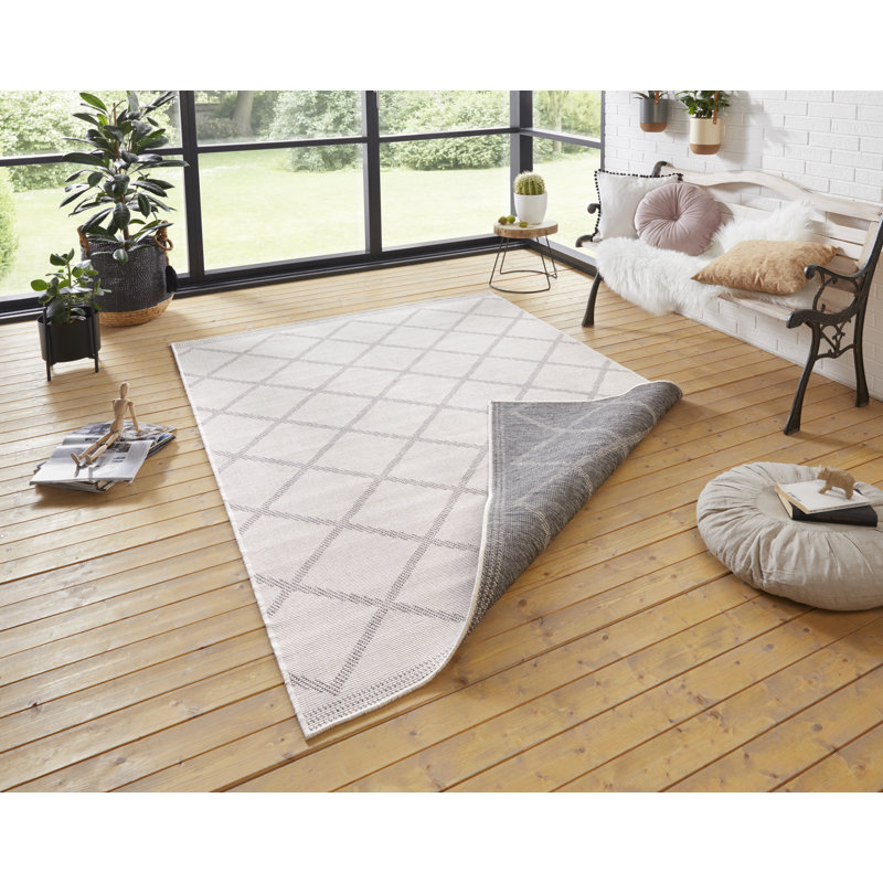 Cebu flat-weave rug in gray, Rectangle 160 x 230cm