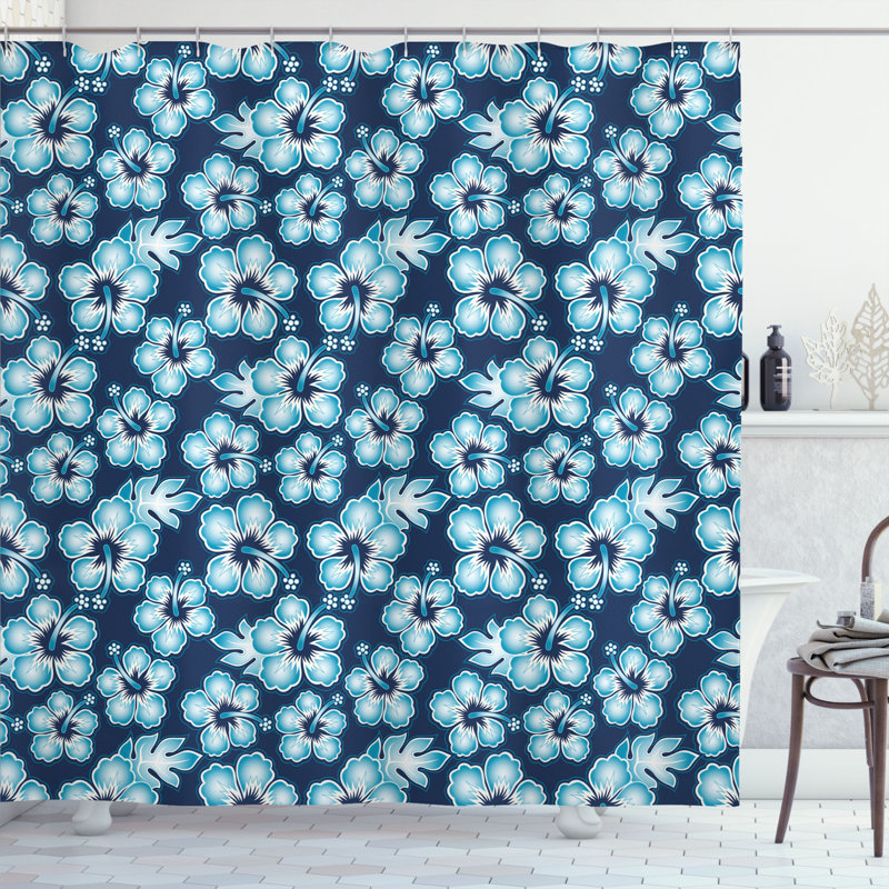 Ensemble de rideau de douche + crochets, H 75 po x l 69 po