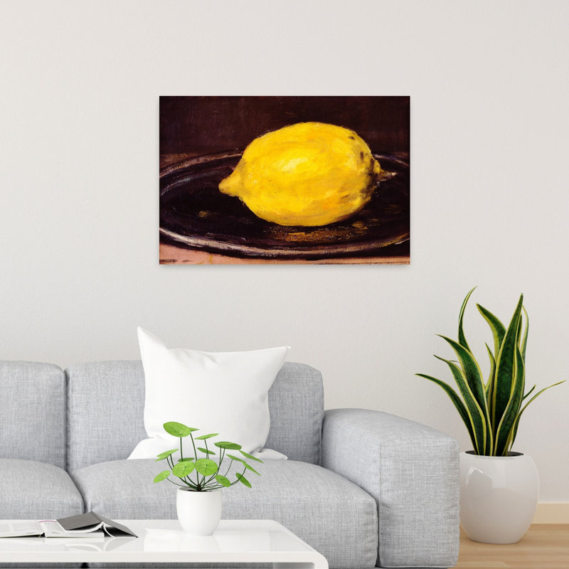 «The Lemon Classic Traditional Contemporary Fruit», reproduction d'art murale, H 24 po x l 36 po
