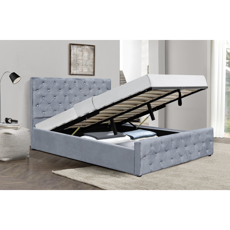 Kaylee Upholstered Ottoman Storage Bed, Kingsize (5')