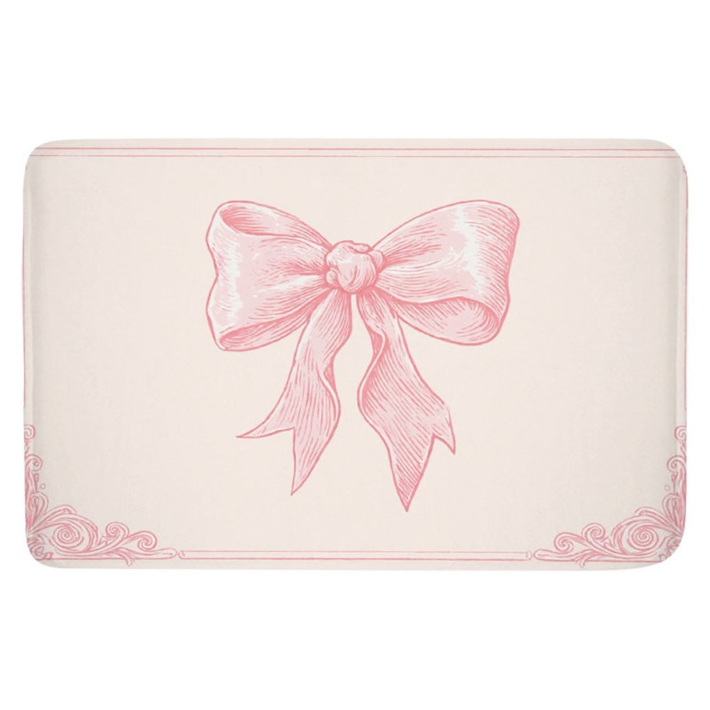 Tapis pour salle de bain rose