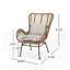 Chaise de patio en osier avec coussins Tapscott (ensemble de 2)-145943666