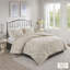 Ensemble d'édredon damassé et touffeté en chenille de coton 3 pièces Viola-124297622-127823359