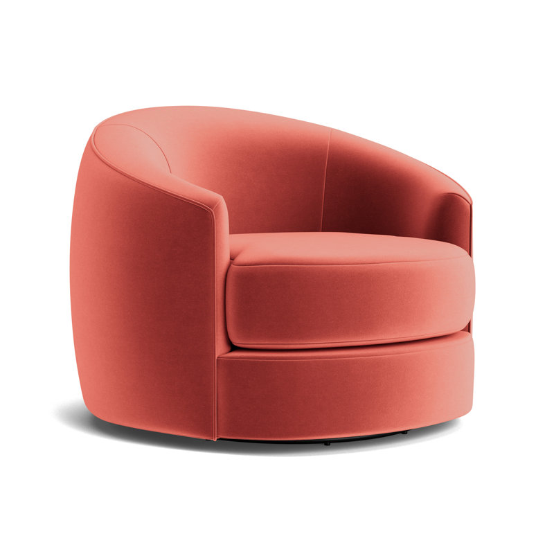 Giselle Full Swivel Chair, Performance Velvet - Sienna