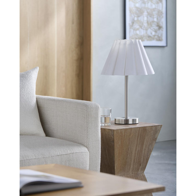 Condurso Accent Table Lamp, Silver, 17.5" H x 12" W x 12" D