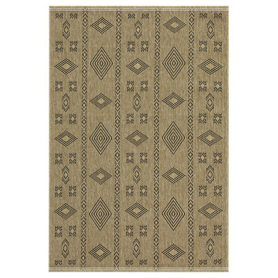 Jute/Black Indoor/Outdoor Area Rug