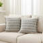 Ensemble de housse de coussin décoratif à rayures 100% coton Henke