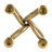 9" Gold Aluminum Taper Candle Holder with Sculptural Interlooped Design for Home Office Bedroom Decor