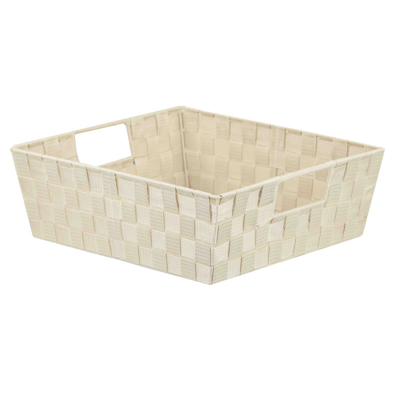 Andover Mills™ Fabric Bin, Ivory, 4.37" H x 11.75" W x 6.75" D