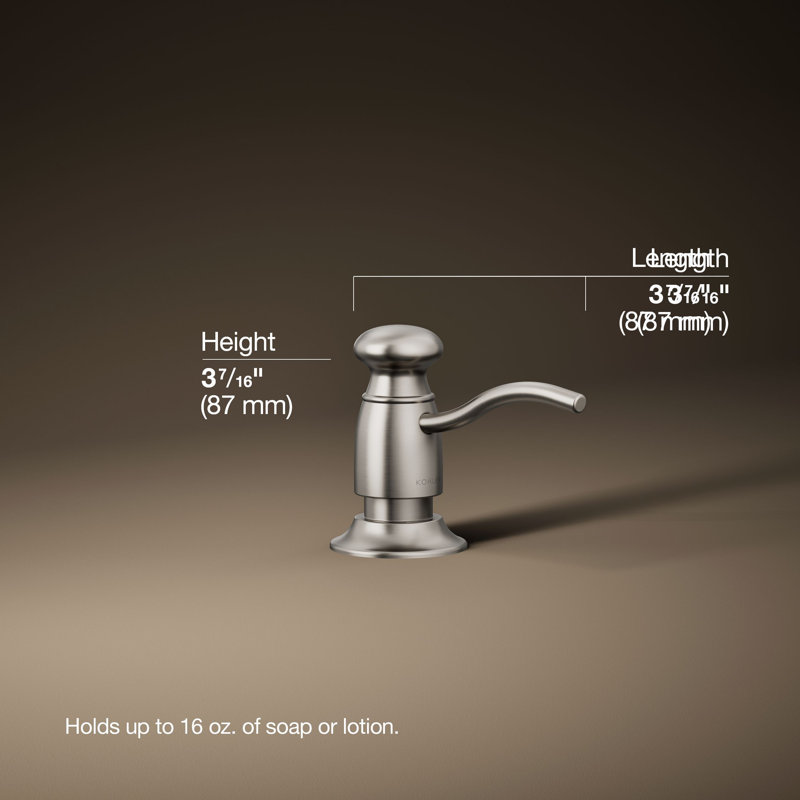 Traditional Design Soap/Lotion Dispenser, Vibrant Stainless