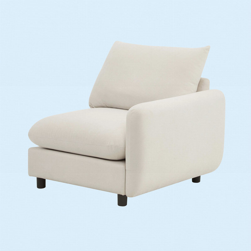 99 po Canapé modulaire en L 4 pièces avec canapé et repose-pieds 4 pièces