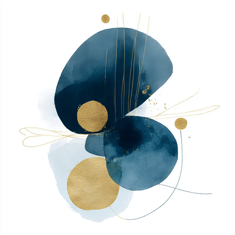 «Midnight Balance», art mural sur toile tendue, L 40 po x H 40 po x P 1,5 po