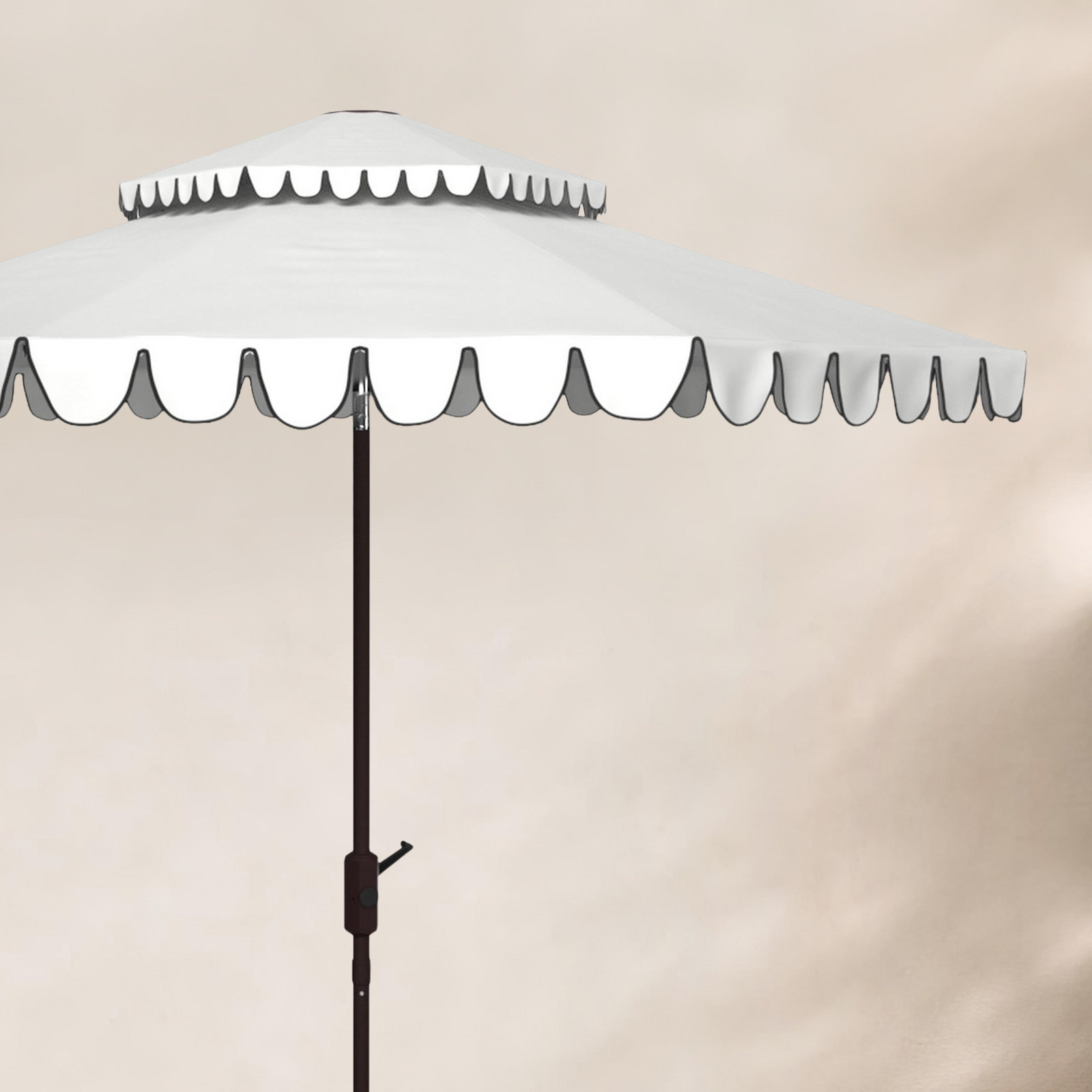 Teo 9' Umbrella, Ivory/White
