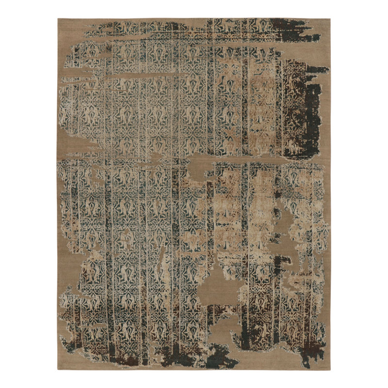 Modern One-of-a-Kind 9'0X12'0 Hand Knotted Area Rug