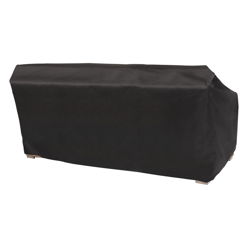 Modern Leisure Black Diamond Patio Loveseat Cover, Waterproof, 2-Pack, 66"L x 40"W x 39"H, Black, 38.25" H x 38" W x 82.5" D