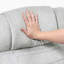 Causeuse inclinable double en microfibre moderne et contemporaine de 73 po avec haut-parleurs sans fil, éclairage DEL, accoudoirs de rangement et conception à fixation murale Denning